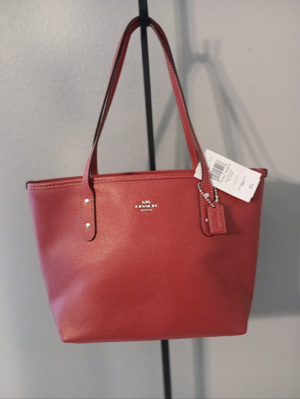 NWT Coach Red Saffiano Leather Tote with Hangtag
